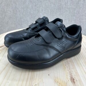 SAS‎ VTO Shoes Black Leather Double Strap Comfort Walking Shoes Mens 10.5 WWW